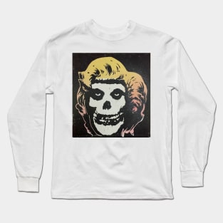 misfits marilyn monroe pop art warhol style spray paint graffiti printmaking Long Sleeve T-Shirt